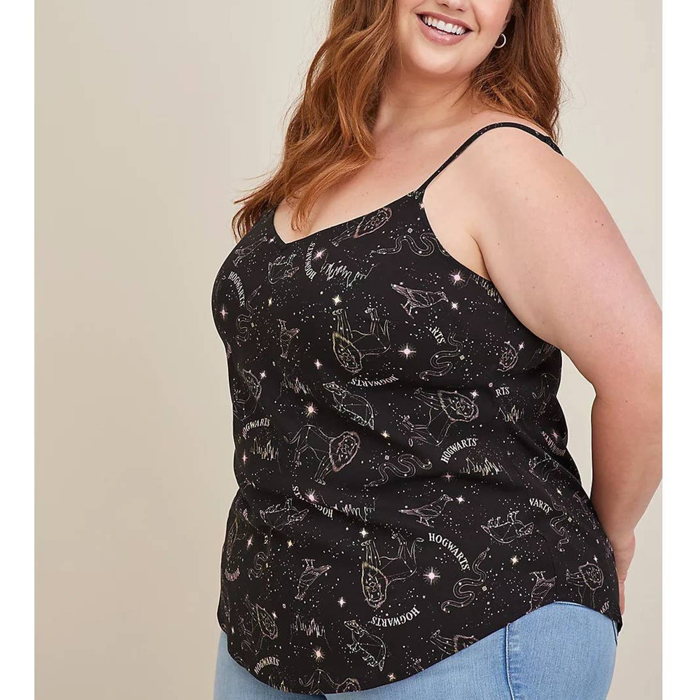 Torrid 5 (5X 28) Harry Potter‎ Constellation Stretch Challis Ava Cami Tank Top - Picture 3 of 5
